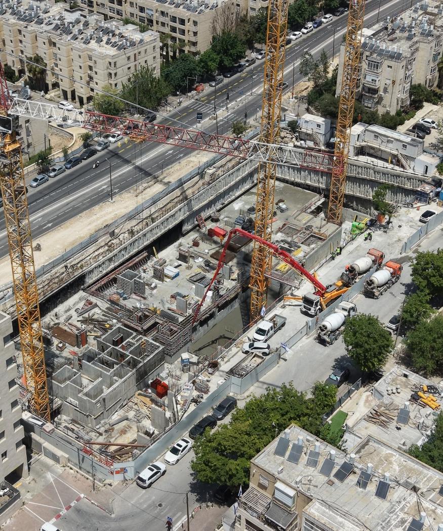 אתר הבנייה של פרויקט ארנונה רזידנס